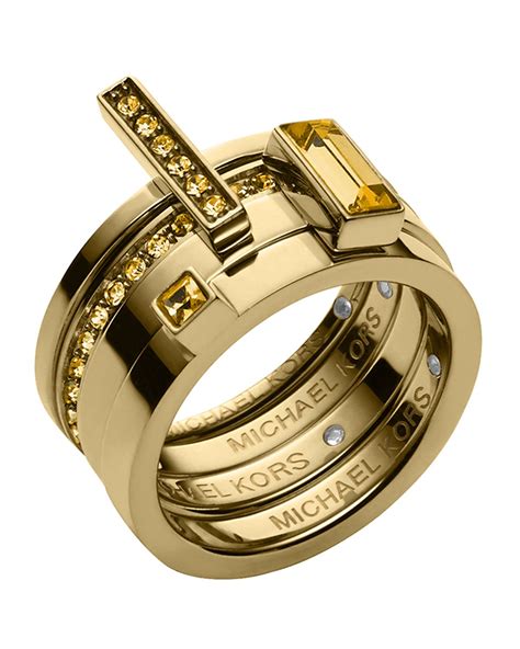 michael kors ring silber gold|Michael Kors stackable rings.